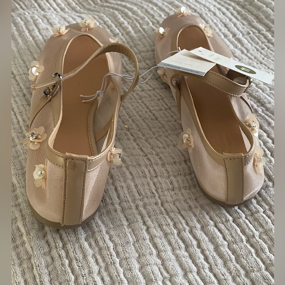 a new day Cream Floral Embellished Flats - Picture 3 of 5